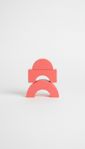 Tangerine wooden stacking blocks